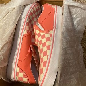 Brand New Pink and White Vans
